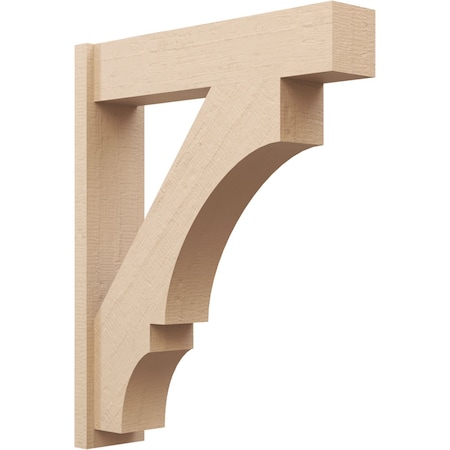 Ekena Millwork 8-in W x 34-in D x 42-in H Balboa Block Rough Cedar Woodgrain TimberThane Outlooker, Primed Tan OUTUR080X34X42BOA44RCPR